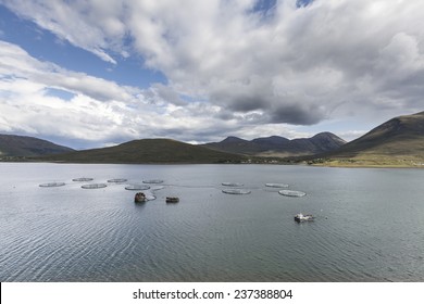 Fish Farm On Loch Ainort On The Isle Of Skye In Scotland