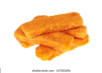 Fish Fingers Isolated Against White