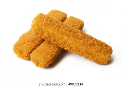 Fish Fingers Isolated On White Background