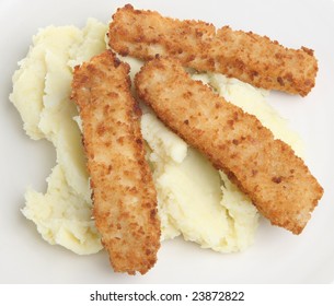 Fish Fingers With Mashed Potato