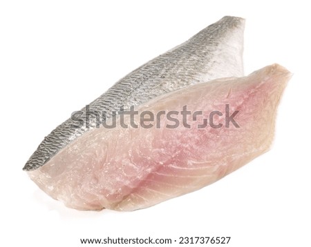Fish - Gilthead Sea Bream Fillet - Isolated on white Background