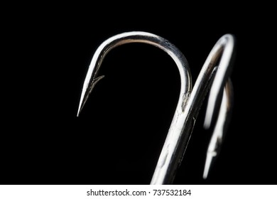 Fish Hook With Black Background