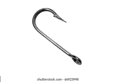 A Fish Hook Isolated On A White Background