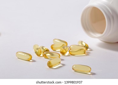 Fish Oil Omega3 Soft Gel Capsule Pills.