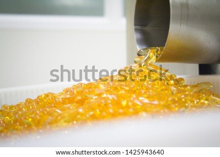 Fish oil production process in factory.
