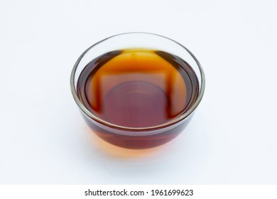 Fish Sauce In Glass Bowl On White Background