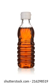 Fish Sauce In Plastic Bottle Isolated On White Background.