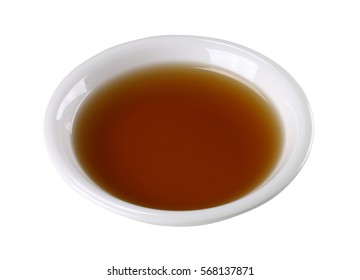 Fish Sauce In White Bowl Isolated On Background