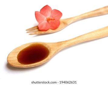 Fish Sauce In Wooden Spoon