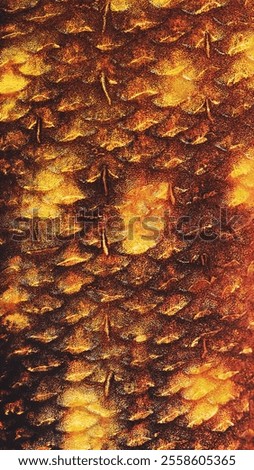 The fish scale close up.