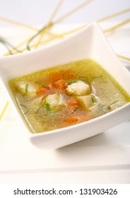 Fish Soup On A White Background