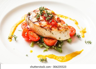 Fish Steak With Vegetables