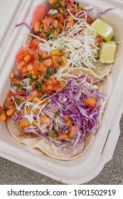 Fish Tacos On A Sandy Beach