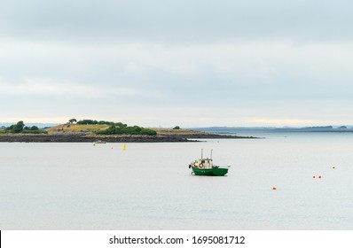 Fisher Boat On Sea Ireland 