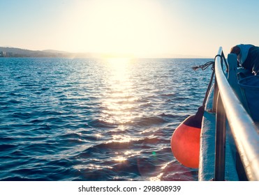 Fisher Boat In A Sea