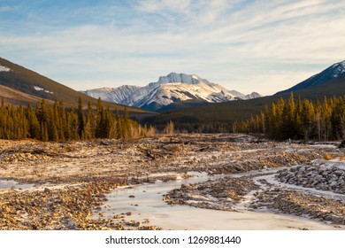 Fisher Peak, a mountain in Kananaskis in the Canadian Rocky Mountains, Alberta, Canada