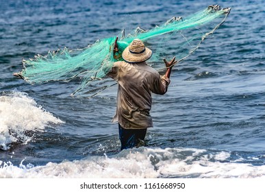 Fisherman At Fort Kochi Beach