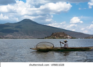 Fisherman On Lake Patzcuaro.