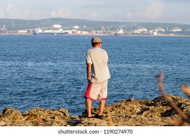 Fisherman On Matanzas Bay, Cuba.