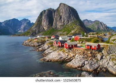 Fisherman Village, Lofoten Islands In Summer Time, Norway