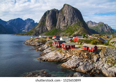 Fisherman Village, Lofoten Islands In Summer Time, Norway