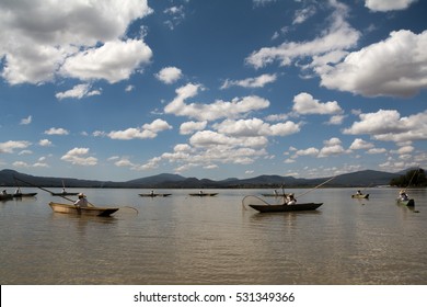 Fishermen In PÃ¡tzcuaro MichoacÃ¡n's Lake.