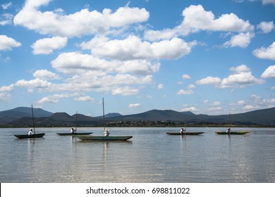 The Fishermen Organize The Fishing In The Lake Of Pátzcuaro.