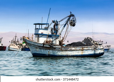 Fishing Boat In The Bay Of The Pacific Ocean