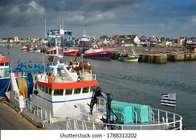 Fishing boat at Guilvinec or Le Guilvinec, a commune in the Finistère department of Brittany in north-western France