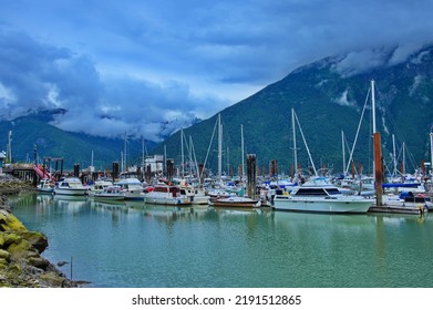 Fishing Boat Harbor In Bella Coola, BC, Canada