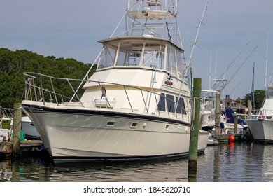 Fishing Boat In Hyannis, Cape Cod.  Taken From Boat. 