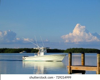 Fishing Boat  At Islamorada In The Florida Keys