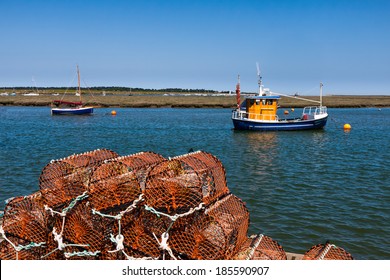 Fishing Boat Moored At Wells Town Norfolk