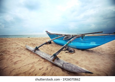 Fishing boat on the beach.