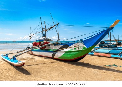 Fishing boat  in Sri Lanka in a summer day