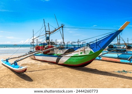 Fishing boat  in Sri Lanka in a summer day