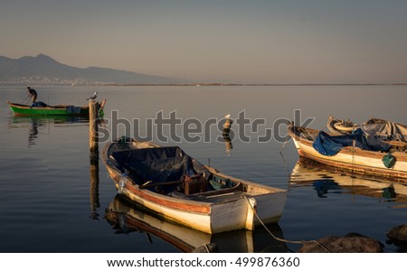 Fishing boats before working
