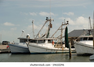 Fishing Boats In Corpus Christi, Texas USA