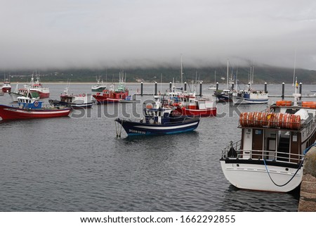 Fishing boats in Finisterre. Galicia,Sain