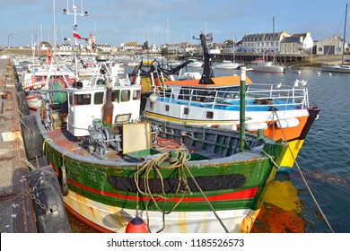 Fishing boats at Guilvinec or Le Guilvinec, a commune in the Finistère department of Brittany in north-western France