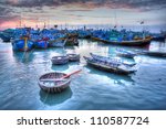 Fishing boats in marina at Phat Thiet, Mui Ne, Vietnam