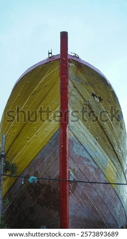 Similar – Image, Stock Photo Yellow fishing boat moored in ocean turquoise water