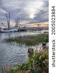 Fishing boats on Port Royal Sound, Port Royal, South Carolina