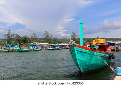 Fishing Boats At The Port Of Sihanoukville In Cambodia