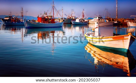 fishing boats resting