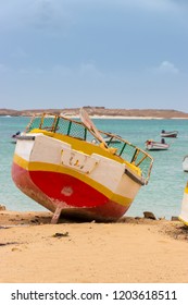 Fishing Boats In Sal Rei, Boa Vista, Cape Verde