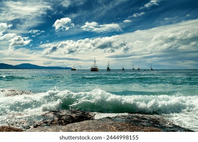 Fishing boats at the Tasmanian Coast, Australia - Powered by Shutterstock