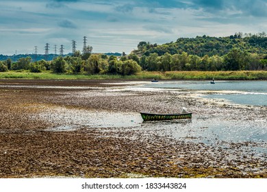 Fishing Boats In Terkos Lake Of Istanbul