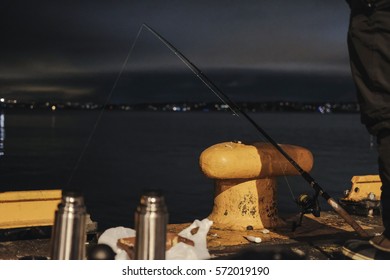 Fishing By Night In Oslo.