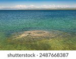 The Fishing cone geyser in Yellowstone Lake at Yellowstone National Park